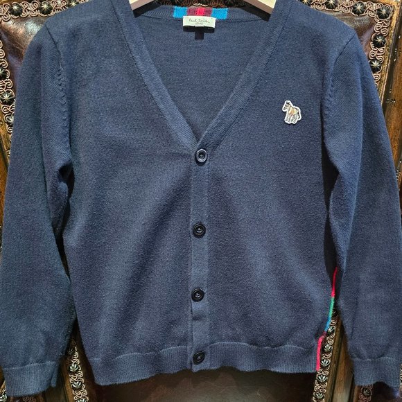 PAUL SMITH JUNIOR  Cotton & Cashmere Cardigan - Picture 1 of 9